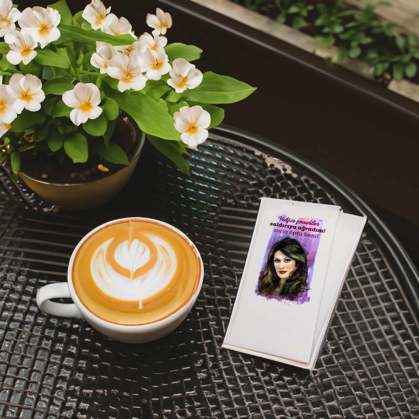 Kidzia Yeşilçam Desenli Baskılı Peçete – “Saldırıya Uğradım” Tasarım – 33x33 cm Garson Katlama (20'li Paket)