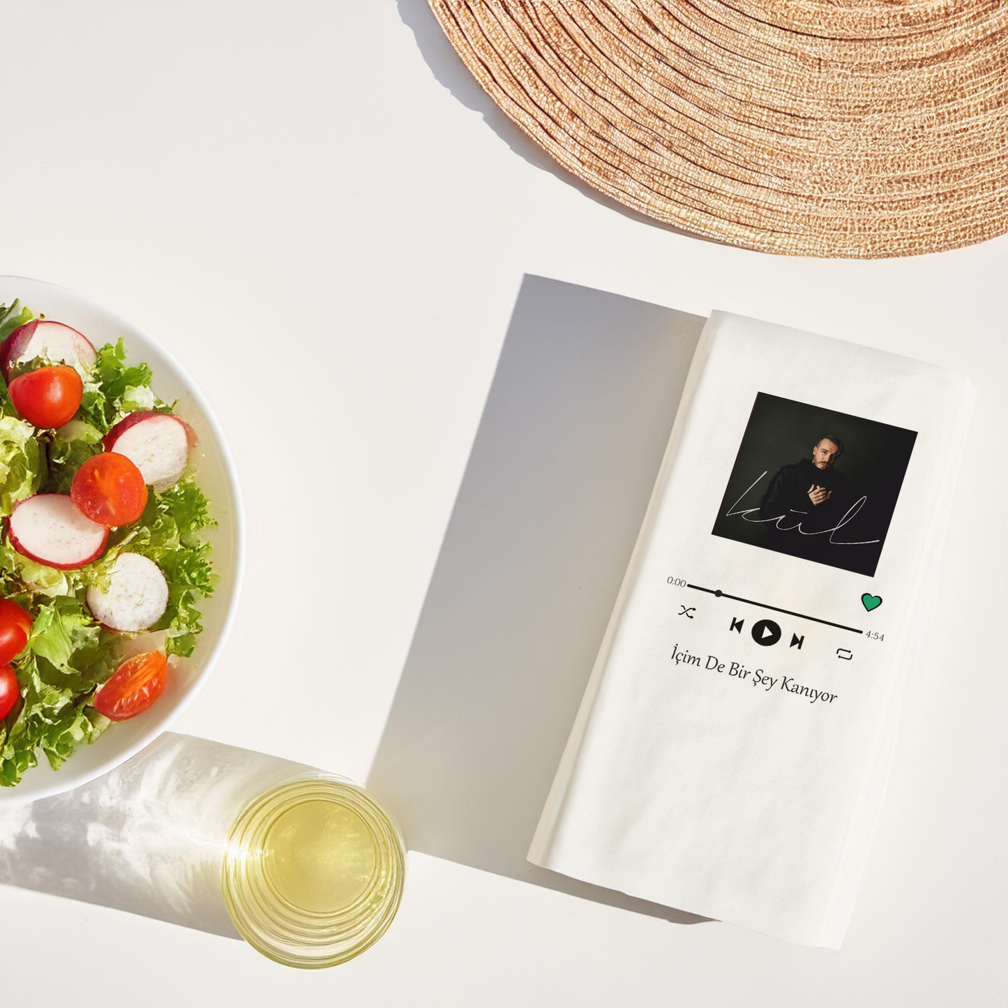 Kidzia İçim De Bir Şey Kanıyor Şarkı Sözü Temalı Baskılı Peçete – 20’li Paket, 33x33cm Çift Katlı