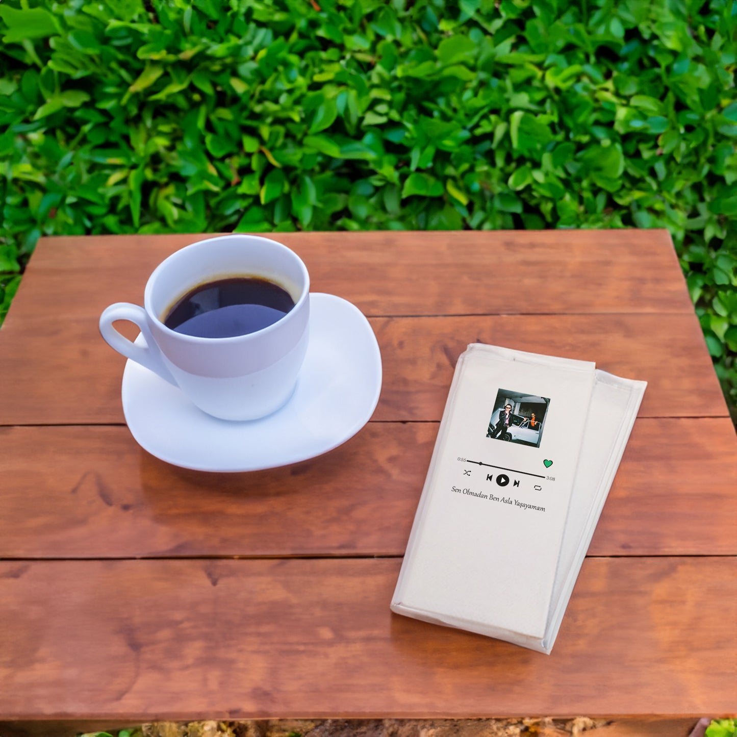 Kidzia Sen Olmadan Ben Asla Yaşayamam Şarkı Sözü Baskılı Peçete – 20'li Paket | 33x33cm