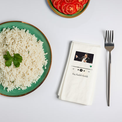 Kaç Kadeh Kırıldı Şarkı Temalı Baskılı Peçete – 33x33 cm | 20’li Paket