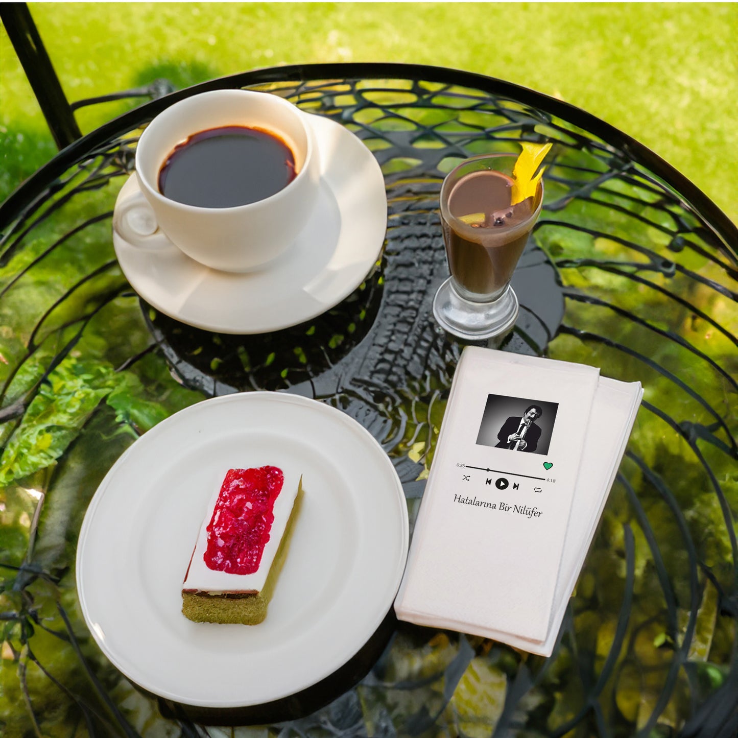 Hatalarına Bir Nilüfer Şarkı Temalı Baskılı Peçete – 33x33cm, Çift Katlı, 20’li Paket