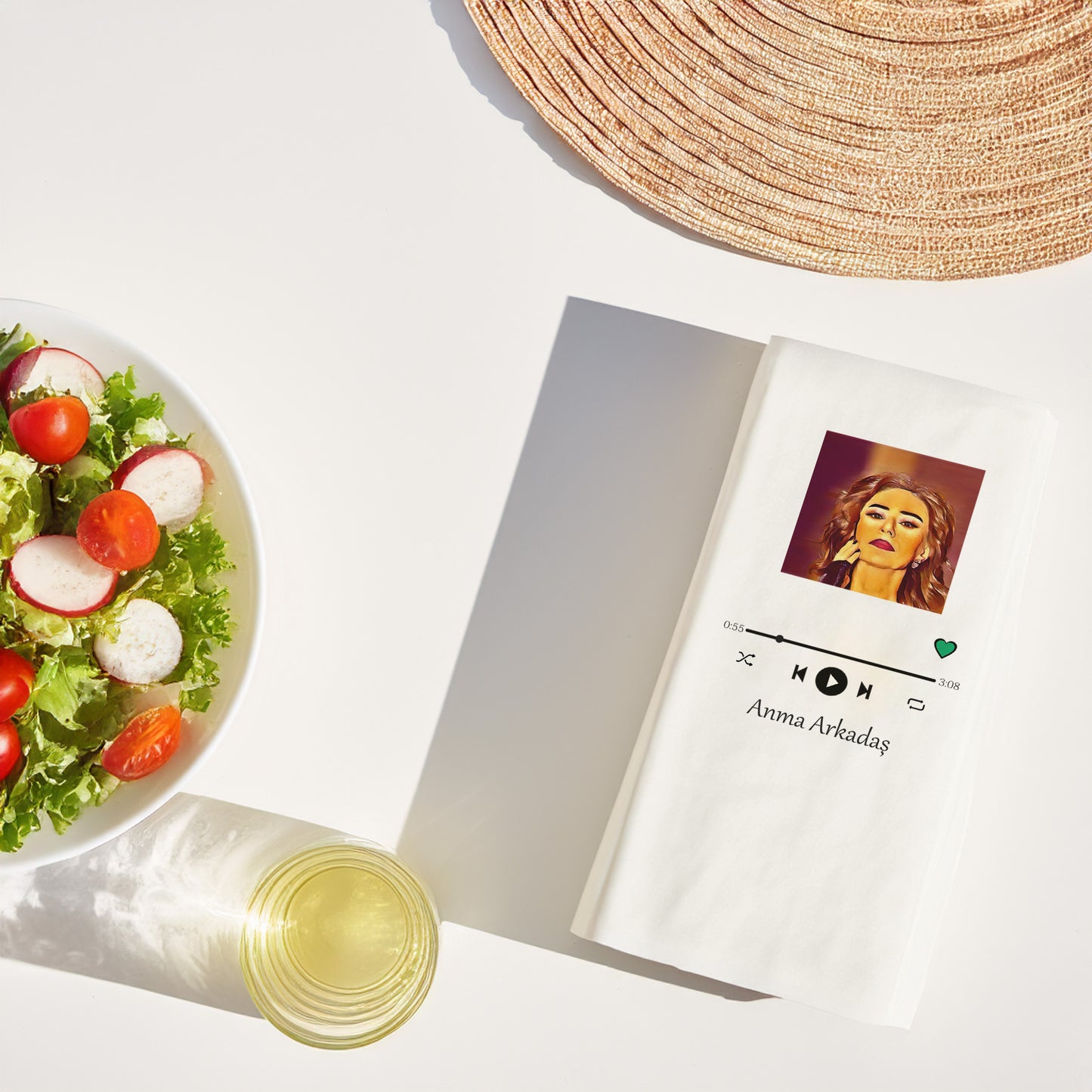 Anma Arkadaş Şarkı Temalı Baskılı Peçete – 33x33cm Çift Katlı Garson Katlama (20’li Paket)