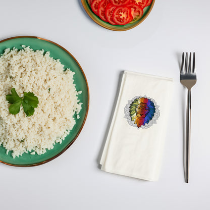 Mandala Aslan Desenli Baskılı Peçete – 33x33cm, Çift Katlı, 20’li Paket | Boho & Tribal Tasarım