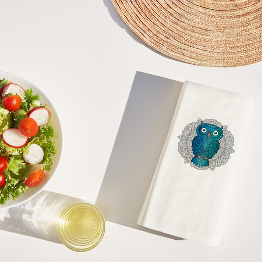 Mandala Baykuş Desenli Baskılı Peçete – 33x33 cm, Çift Katlı, 20’li Paket