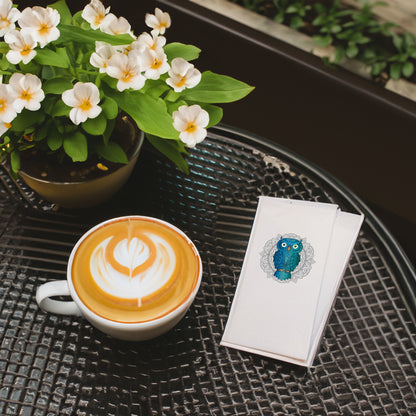 Mandala Baykuş Desenli Baskılı Peçete – 33x33 cm, Çift Katlı, 20’li Paket