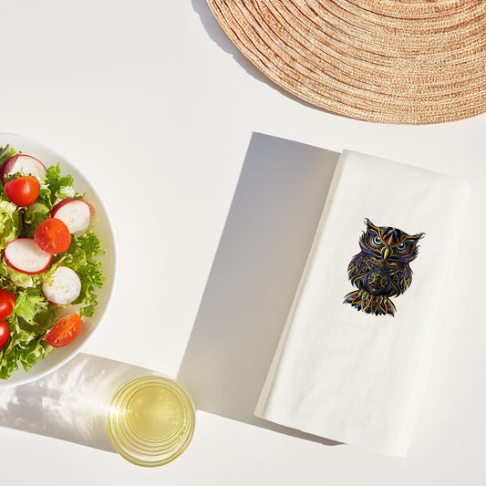 Gece Baykuşu Mandala Tasarımlı Özel Baskı Peçete – 20’li Şık Sofra Peçetesi (33x33 cm)