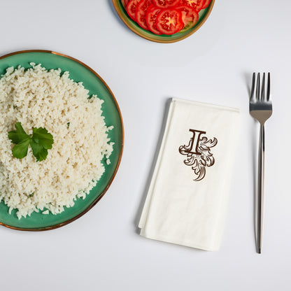 I Harfi Monogram Desenli Lüks Baskılı Peçete – 33x33cm, Çift Katlı, 20’li Paket