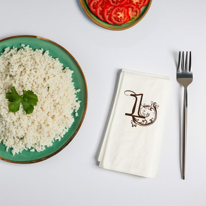 Monogram 1 Rakamı Desenli Şık Baskılı Peçete – 33x33cm Çift Katlı, 20’li Paket