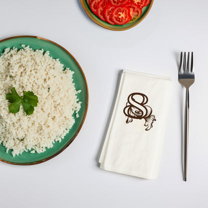 Monogram “8” Desenli Baskılı Peçete – 33x33cm Çift Katlı, 20’li Paket | Modern & Şık Masa Dekorasyonu