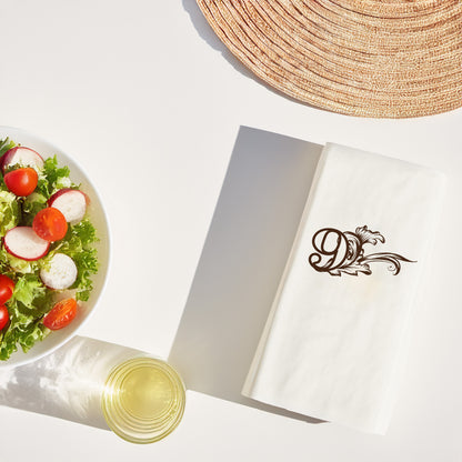 Monogram “9” Desenli Baskılı Peçete – 33x33cm Çift Katlı, 20’li Paket | Modern & Şık Masa Düzeni