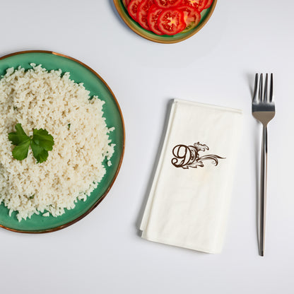 Monogram “9” Desenli Baskılı Peçete – 33x33cm Çift Katlı, 20’li Paket | Modern & Şık Masa Düzeni