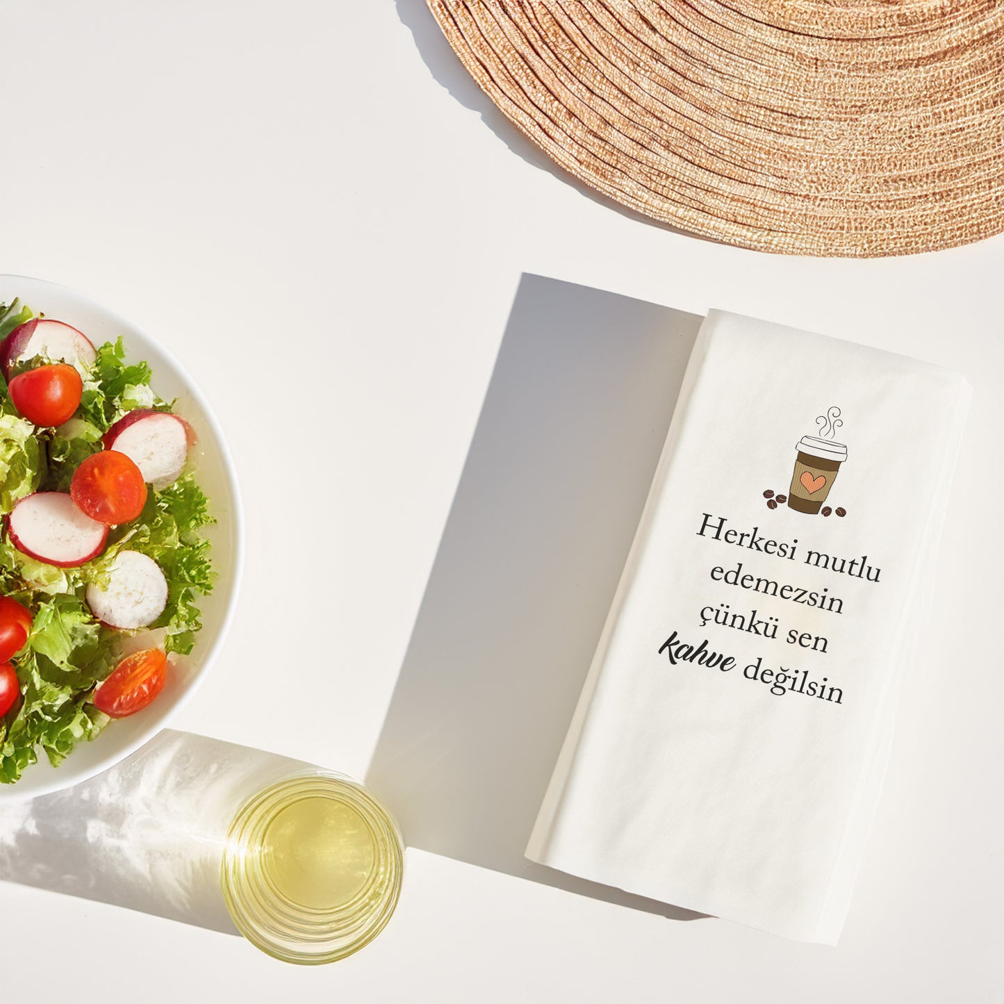 Kahve Temalı Mizahi Baskılı Peçete – Coffee Lover Tasarım Peçete 20’li, 33x33 cm