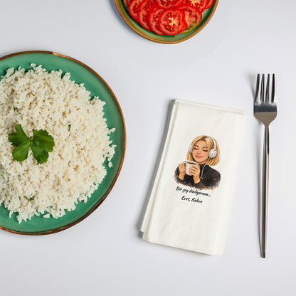 Kahve Keyfi Temalı Baskılı Peçete – Müzik Eşliğinde Kahve Tasarımı