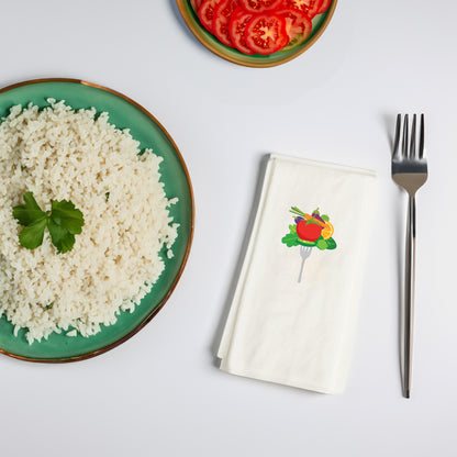 Diyet & Sağlıklı Yaşam Temalı Baskılı Peçete – 33x33cm Çift Katlı, 20’li Paket | Fresh Sebzeli Tasarım