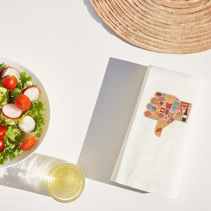 Junk Food Thumbs Down Baskılı Peçete – 33x33cm Çift Katlı, 20’li Paket | Fast Food & Abur Cubur Uyarı Temalı