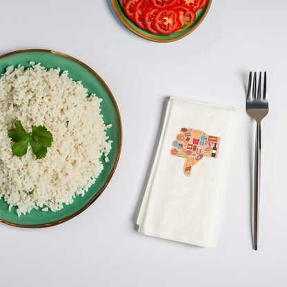 Junk Food Thumbs Down Baskılı Peçete – 33x33cm Çift Katlı, 20’li Paket | Fast Food & Abur Cubur Uyarı Temalı