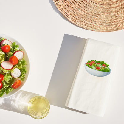 Salata Bowl Temalı Baskılı Peçete – 33x33cm Çift Katlı, 20’li Paket | Fresh Salad & Healthy Food Sunum Peçetesi