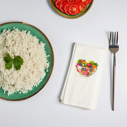 Meyve Kasesi Temalı Baskılı Peçete – 33x33cm Çift Katlı, 20’li Paket | Fruit Bowl & Healthy Food Sunum Peçetesi