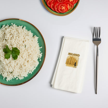 Milano Şehir Desenli Baskılı Peçete | Duomo Motifli İtalya Temalı Sofra Peçetesi