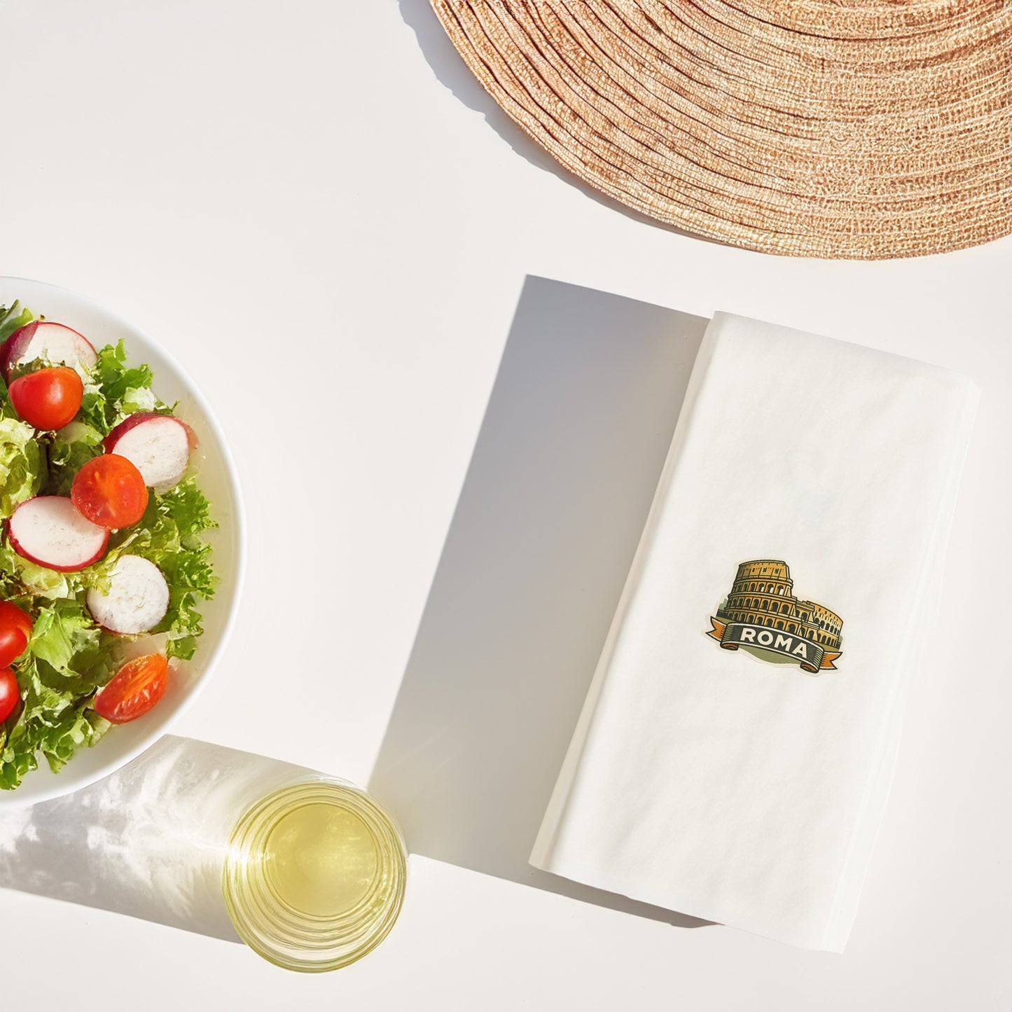 Roma Şehir Desenli Baskılı Peçete | Kolezyum Motifli İtalya Temalı Sofra Peçetesi