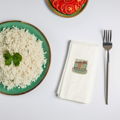 Copenhagen Şehir Desenli Baskılı Peçete | Kopenhag Evleri Temalı Sofra Peçetesi