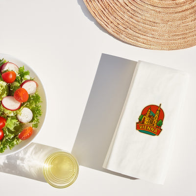 Vienna Şehir Desenli Baskılı Peçete | Viyana Katedrali Temalı Sofra Peçetesi