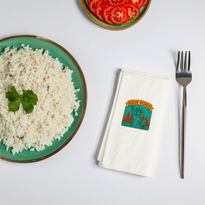 New York Şehir Desenli Baskılı Peçete | Özgürlük Heykeli Temalı Sofra Peçetesi