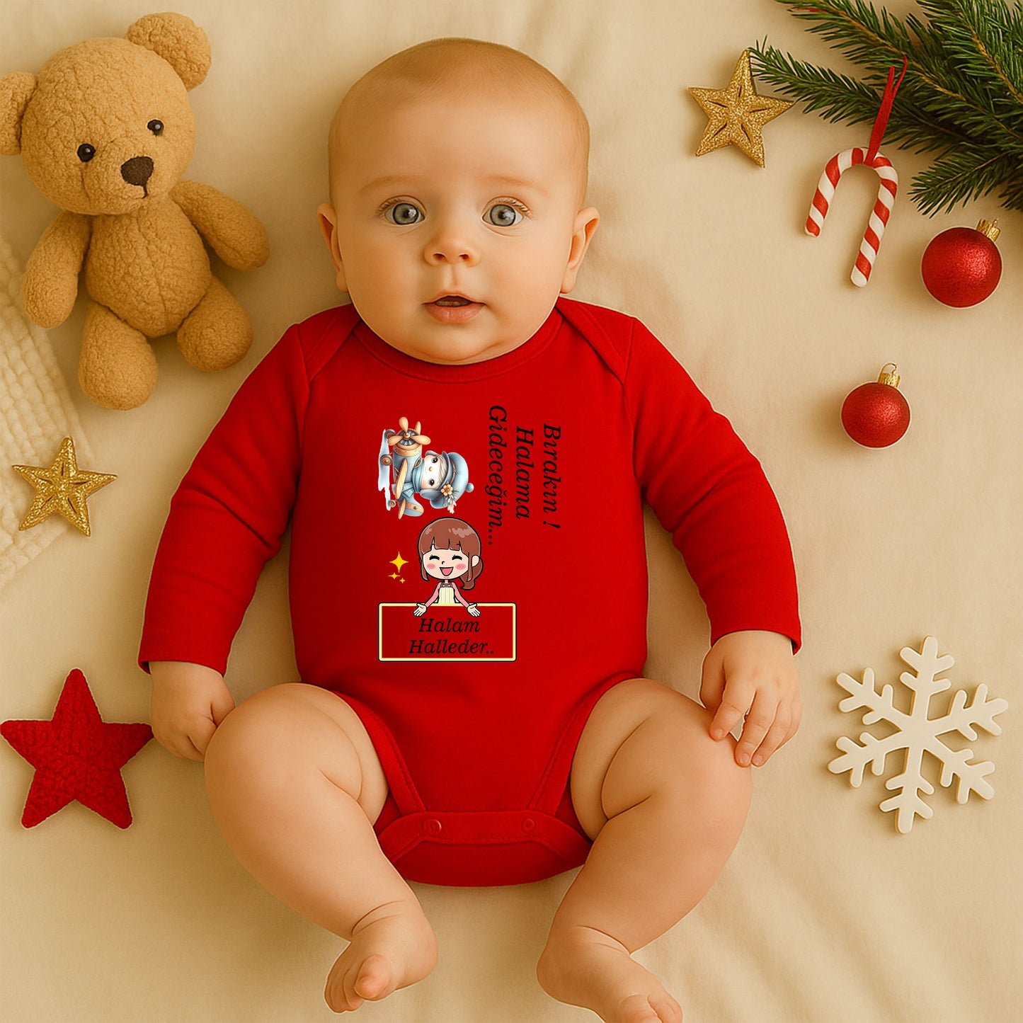 Kişiye Özel Bebek Zıbını – Halam Halleder Tasarım | 1–36 Ay