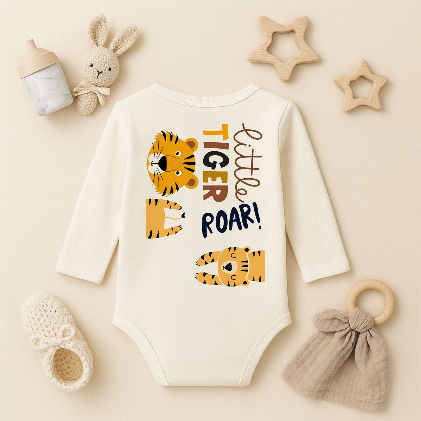 Kişiye Özel Bebek Zıbını – Little Tiger ROAR! | 1–36 Ay