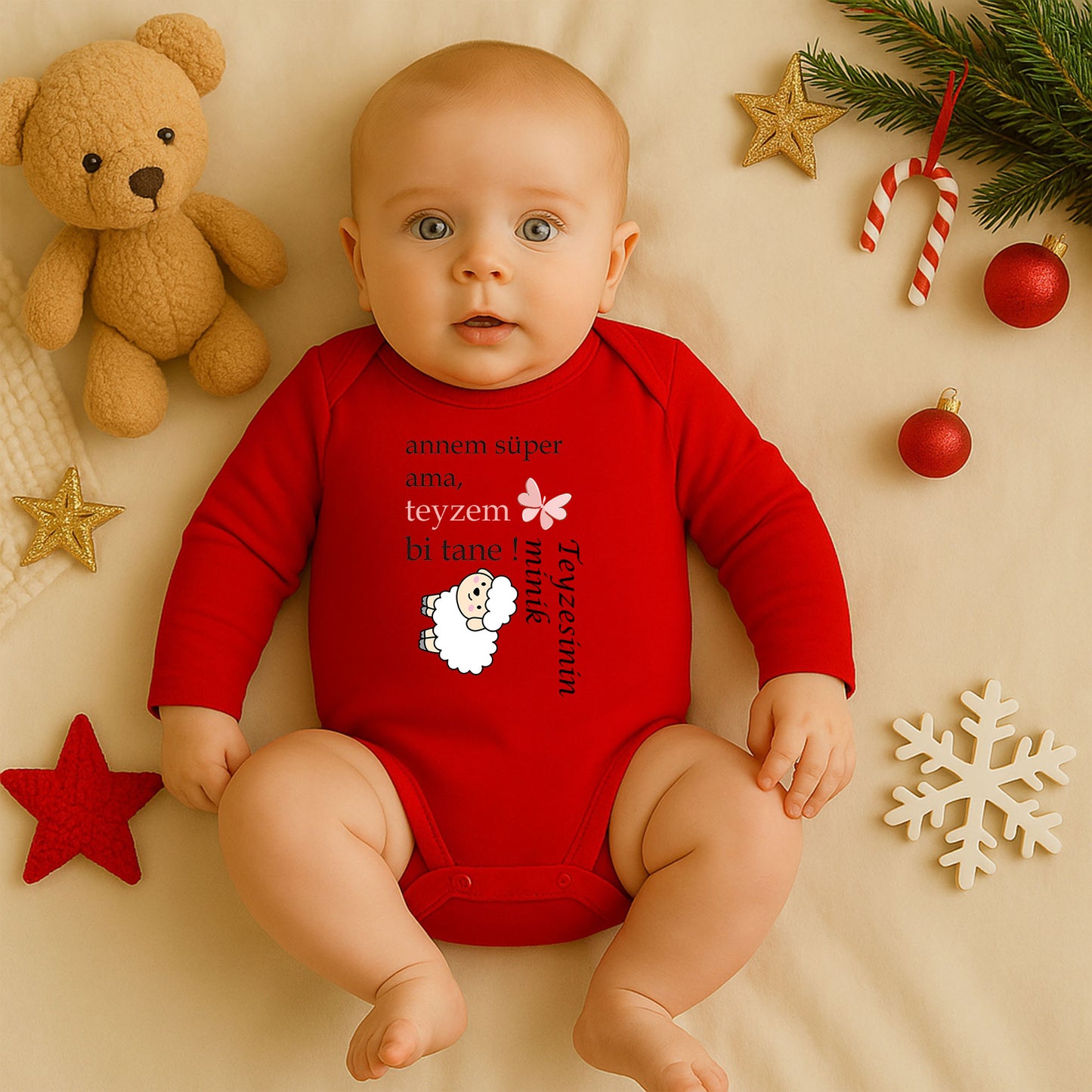 Kişiye Özel Bebek Zıbını – Teyzem Bi Tane Tasarım | 1–36 Ay