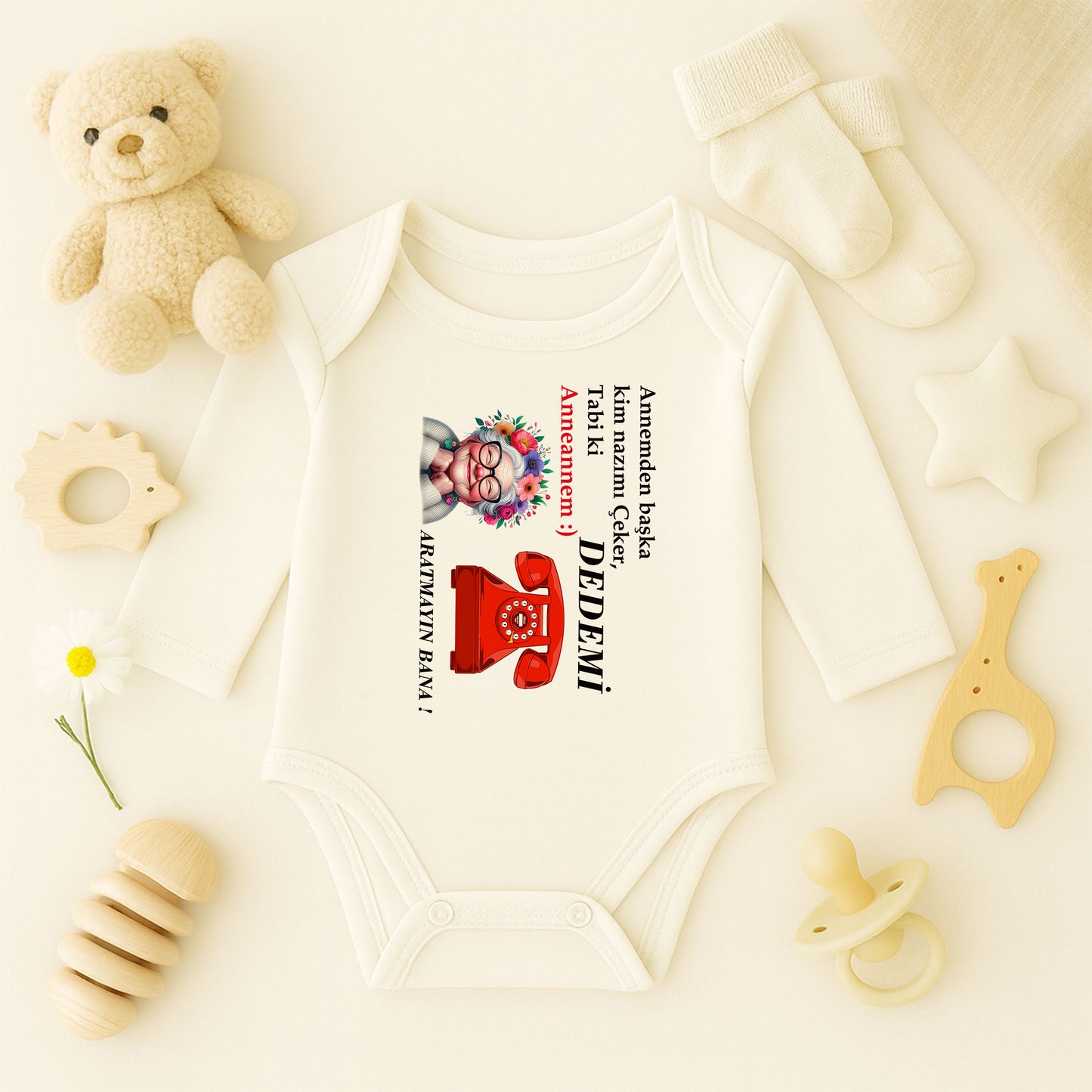 Kişiye Özel Bebek Zıbını – Anneannem Nazımı Çeker Tasarım | 1–36 Ay