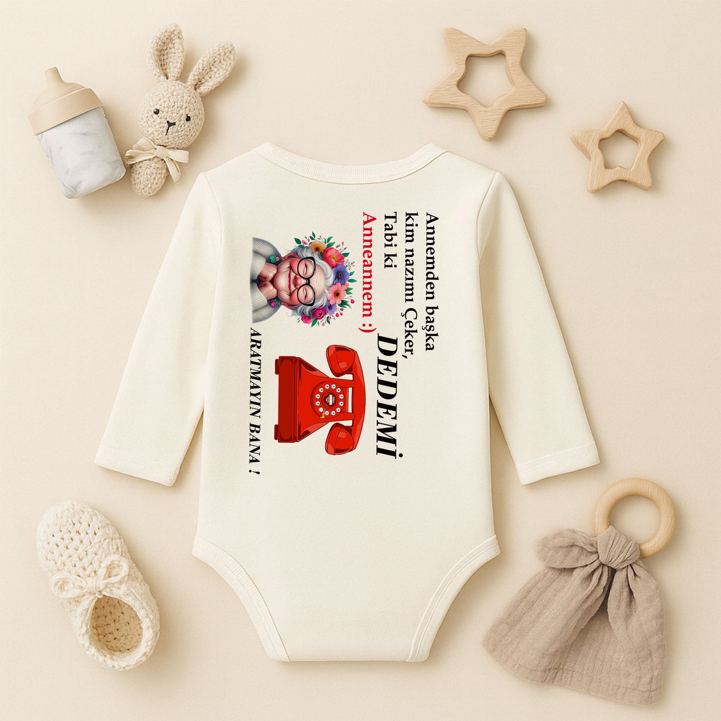 Kişiye Özel Bebek Zıbını – Anneannem Nazımı Çeker Tasarım | 1–36 Ay