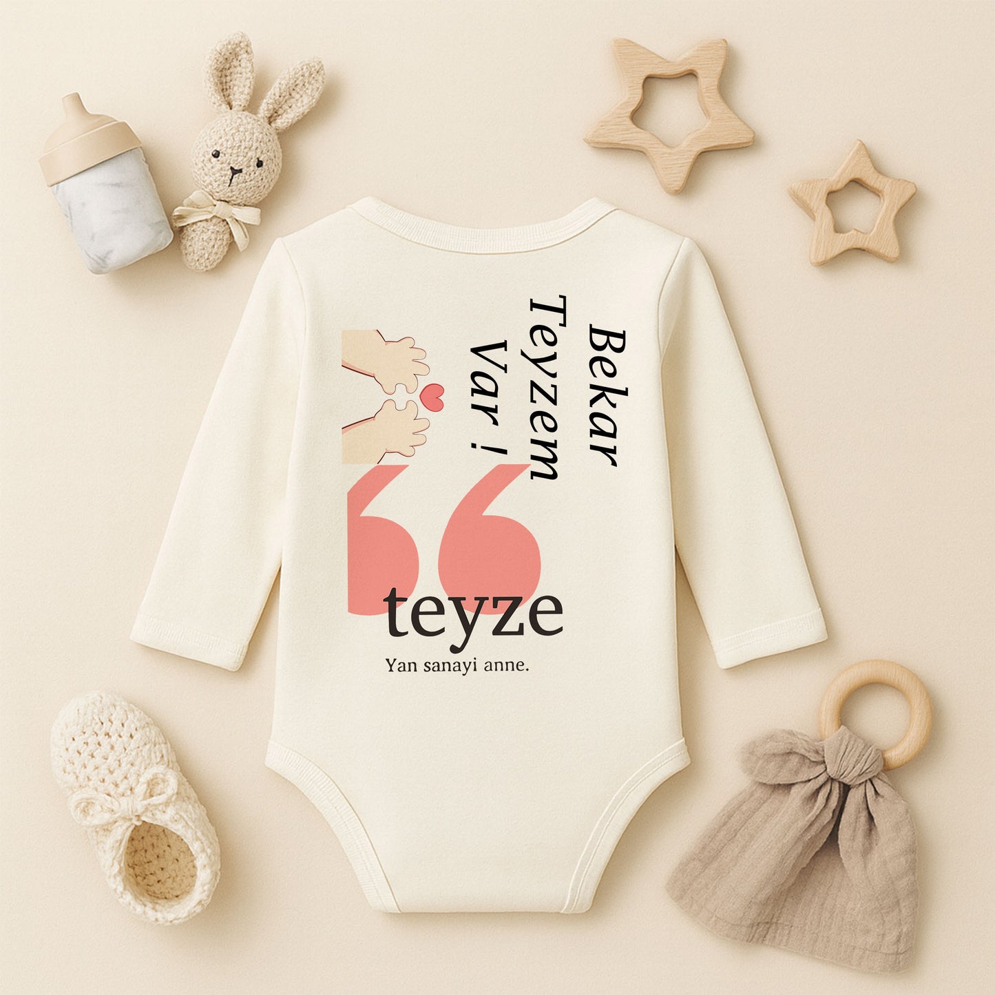 Kişiye Özel Bebek Zıbını – Teyze Yan Sanayi Anne Tasarım | 1–36 Ay