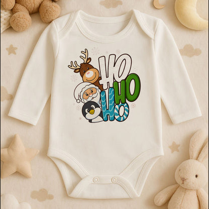 Kişiye Özel Bebek Zıbını – Ho Ho Ho Noel Tasarım | 1–36 Ay