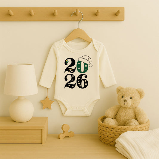 Kişiye Özel Bebek Zıbını – 2026 Yılbaşı Tasarımı | 1–36 Ay