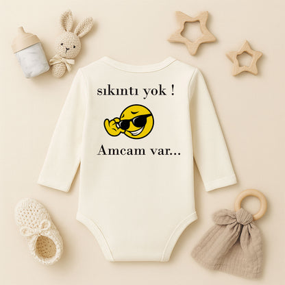 Kişiye Özel Bebek Zıbını – Sıkıntı Yok! Amcam Var Tasarım | 1–36 Ay