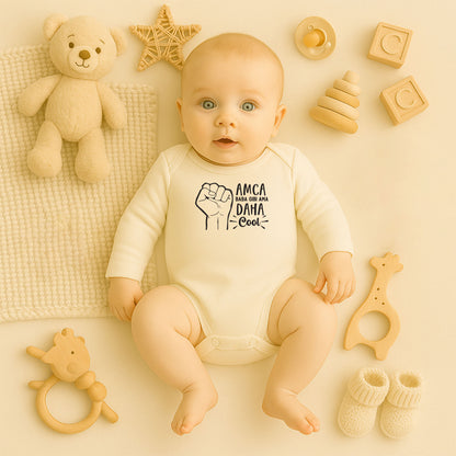 Kişiye Özel Bebek Zıbını – Amca Baba Gibi Ama Daha Cool | 1–36 Ay