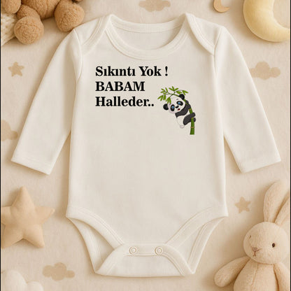 Panda ve Bambu Çubuk Temalı Bebek Zıbını | 1–36 Ay | Sevimli Jungle Tasarım