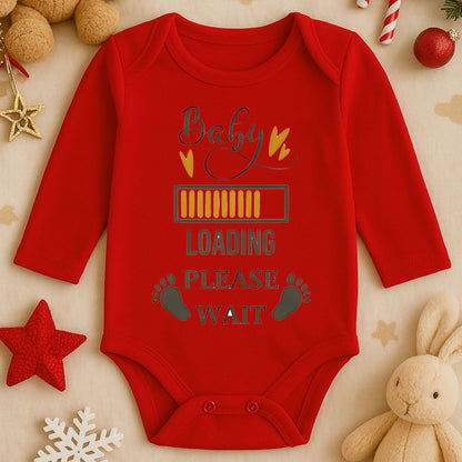 Baby Loading Please Wait Baskılı Bebek Zıbını – 1–36 Ay |Hassas Cilt Dostu