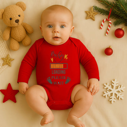 Baby Loading Please Wait Baskılı Bebek Zıbını – 1–36 Ay |Hassas Cilt Dostu