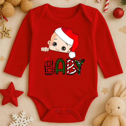 Yılbaşı Şapkalı Bebek Temalı Kişiye Özel Zıbın – 1–36 Ay | Yeni Yıl Baby Tasarımı,