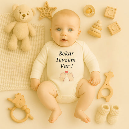 Kalp Sevgi Temalı Kişiye Özel Bebek Zıbını – 1–36 Ay | Hassas Cilt Dostu