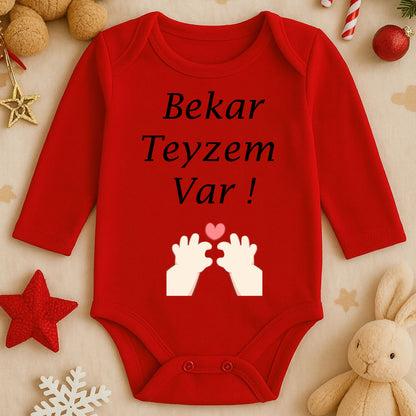 Kalp Sevgi Temalı Kişiye Özel Bebek Zıbını – 1–36 Ay | Hassas Cilt Dostu