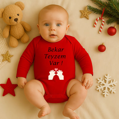 Kalp Sevgi Temalı Kişiye Özel Bebek Zıbını – 1–36 Ay | Hassas Cilt Dostu