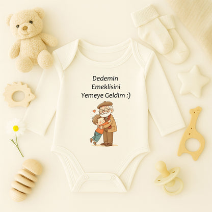Canım Dedem Yazılı Bebek Zıbını – 1–36 Ay | Dede Temalı, Duygusal Hediye