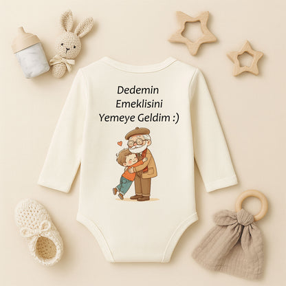 Canım Dedem Yazılı Bebek Zıbını – 1–36 Ay | Dede Temalı, Duygusal Hediye