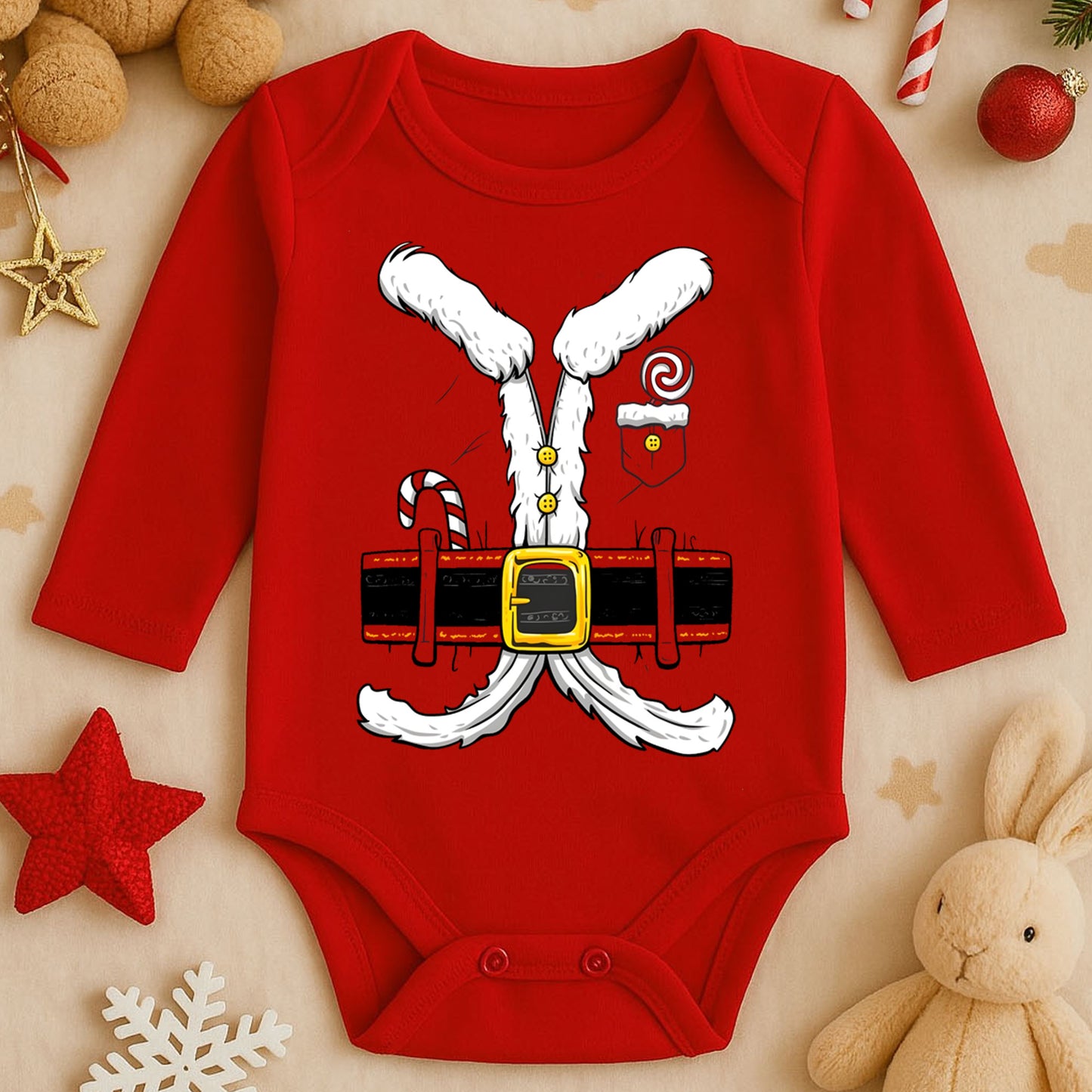 Halasının Minik Tavşanı Yazılı Bebek Zıbını – Tavşan Kulaklı Sevimli Tasarım | 1–36 Ay