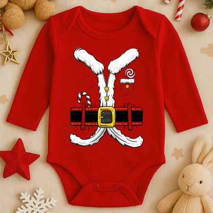 Halasının Minik Tavşanı Yazılı Bebek Zıbını – Tavşan Kulaklı Sevimli Tasarım | 1–36 Ay