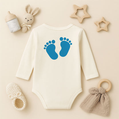 Bebek Ayak İzi Baskılı Bebek Zıbını – Yeni Doğan & Hoş Geldin Bebek Temalı | 1–36 Ay