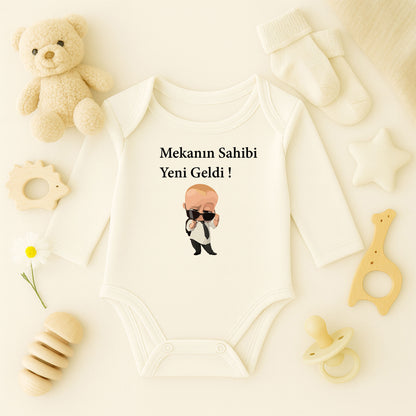 Cool Bebek Baskılı Bebek Zıbını – Gözlüklü Karizma Tasarım | 1–36 Ay